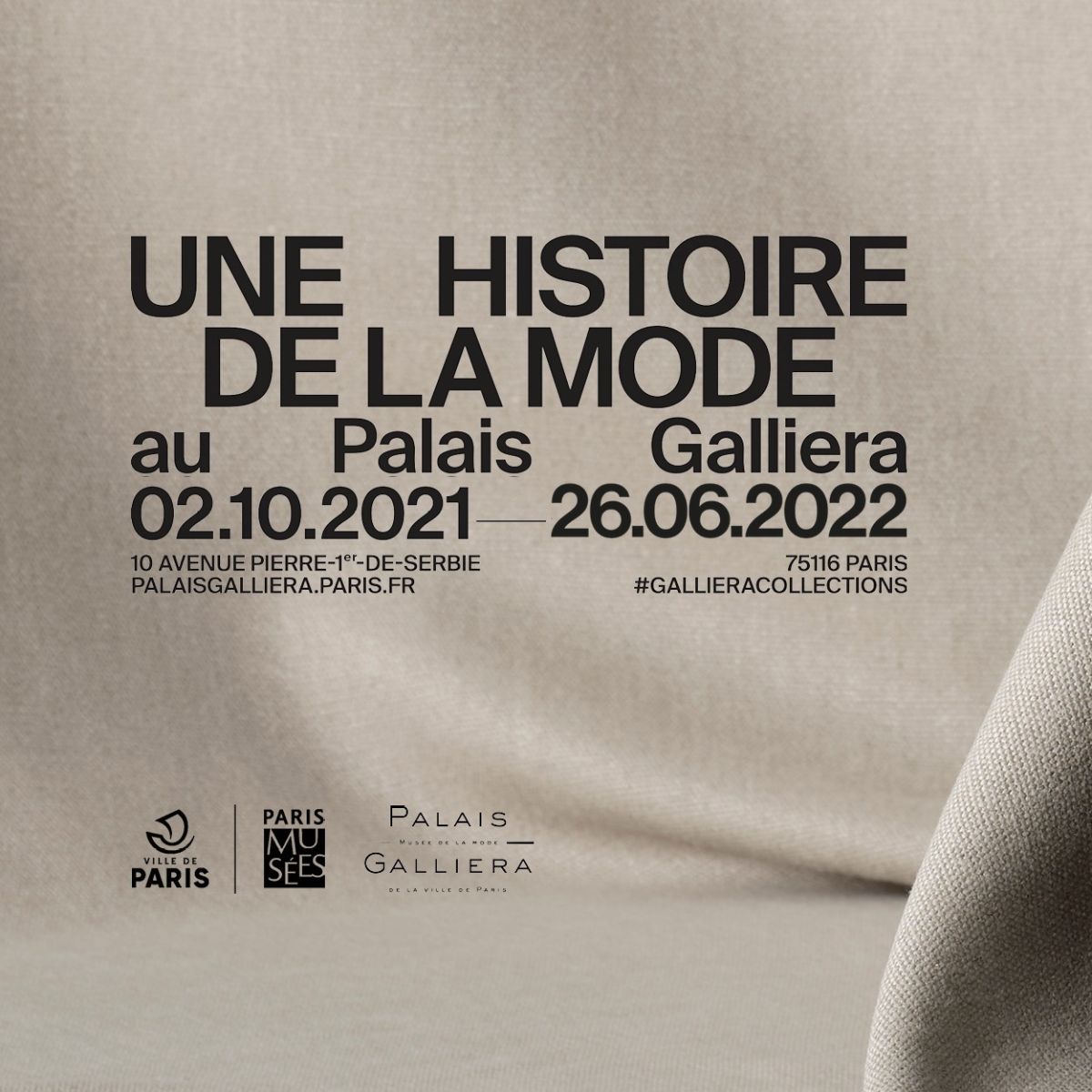 Un laissez-passer pour l’exposition UNE HISTOIRE DE LA MODE, COLLECTIONNER, EXPOSER