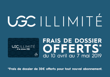 Nouvelle offre UGC Illimité, les frais de dossier sont offerts !