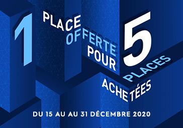 5 places achetées = 1 place offerte* 