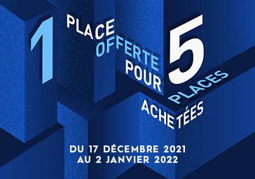 5 places achetées = 1 place offerte*