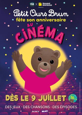 PETIT OURS BRUN FETE SON ANNIVERSAIRE AU CINEMA