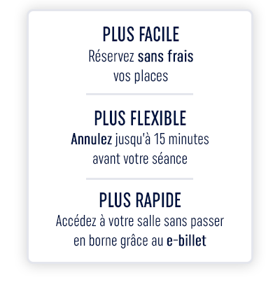 Les avantages de la réservation