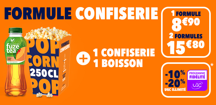 Formule confiserie : 1 confiserie + 1 boisson à 8,50€