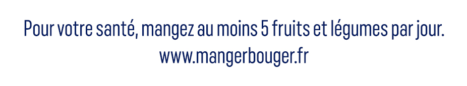 Pour votre santé, mangez au moins 5 fruits et légumes par jour.